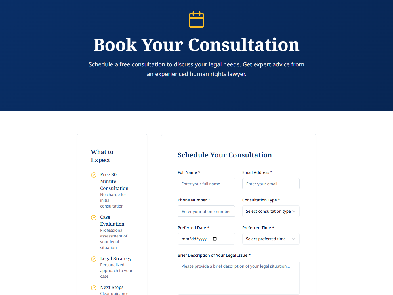 Consultation Booking